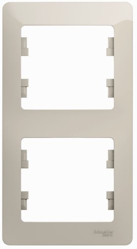 Рамка вертикальная Systeme Electric Glossa 2-м. молочный фото Рамка вертикальная Systeme Electric Glossa 2-м. молочный картинка